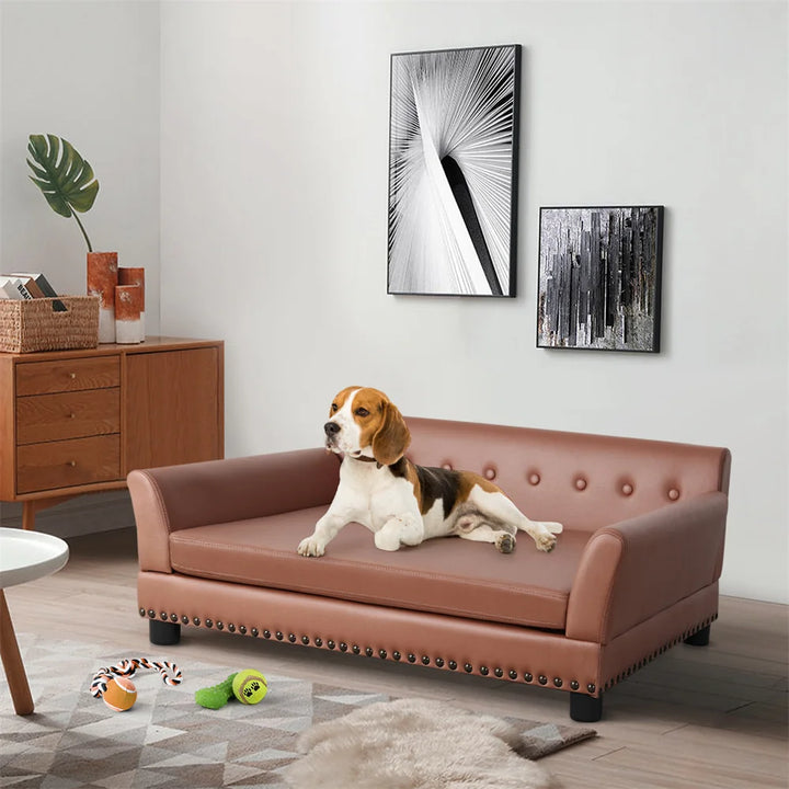 Large-Luxury Sofa Pet Bed – Cushioned & Durable