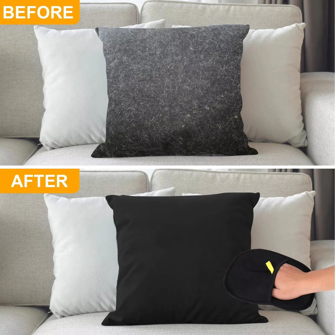 Double-Sided Pet Grooming Gloves and Hair Remover Mitt