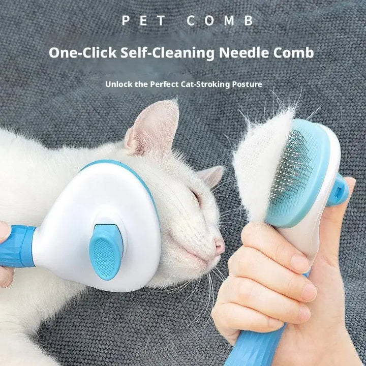 Self-Cleaning Pet Grooming Brush for Dogs and Cats