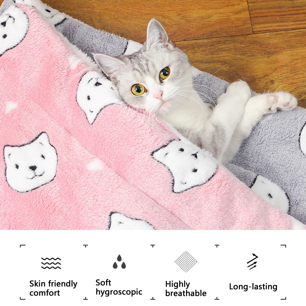 Warm & Thick Pet Sleeping Mat – Cozy Dog Sofa Pad & Soft Cat Bed for Autumn/Winter