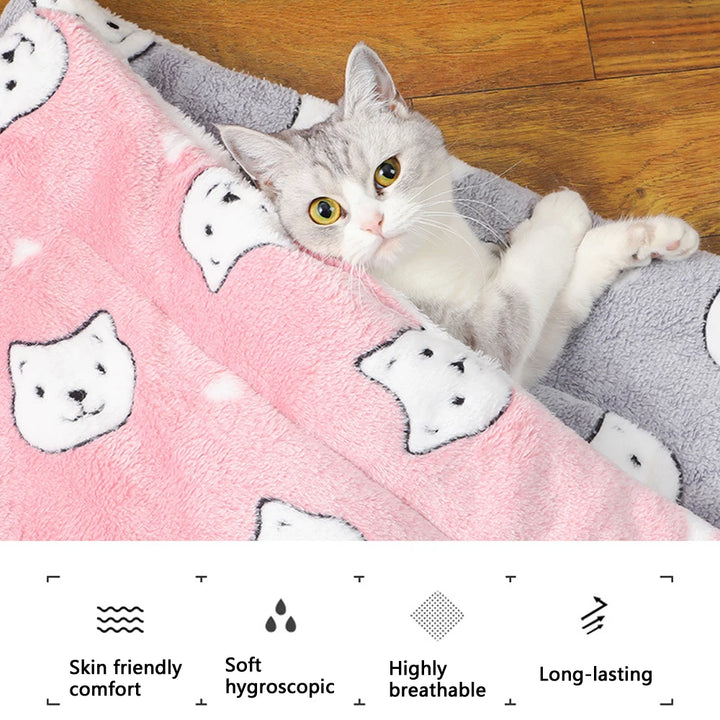 Warm & Thick Pet Sleeping Mat – Cozy Dog Sofa Pad & Soft Cat Bed for Autumn/Winter