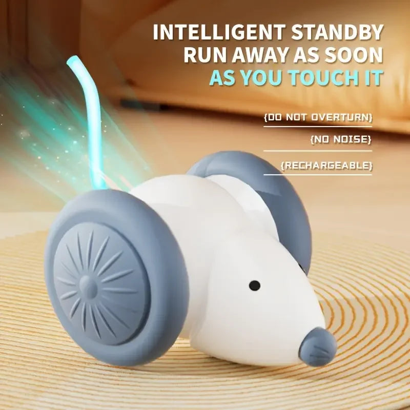 Pet Toys Interactive Cat Toy Electric Mouse Car - Automatic Teaser with Intelligent Obstacle Avoidance Pet Products