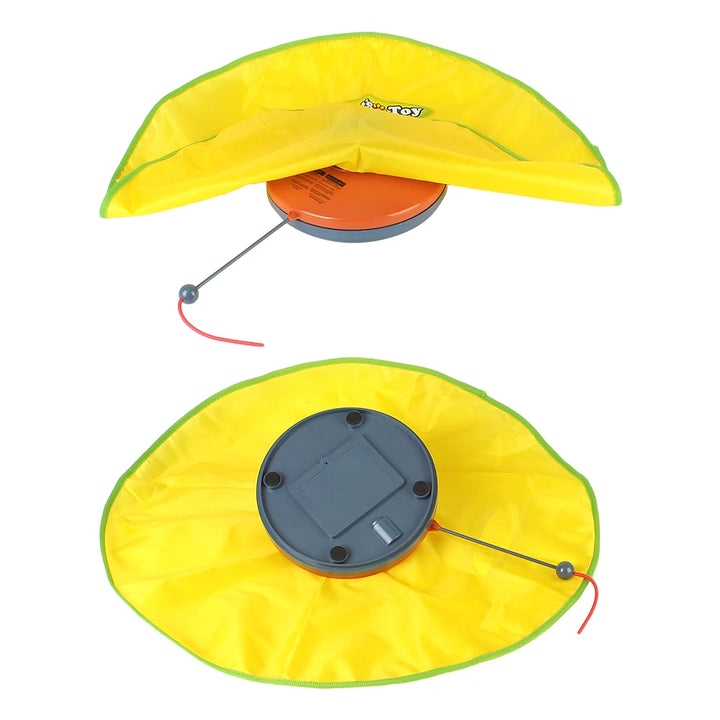 Automatic Cat Toy Plate with Moving Feather, 4 Speeds