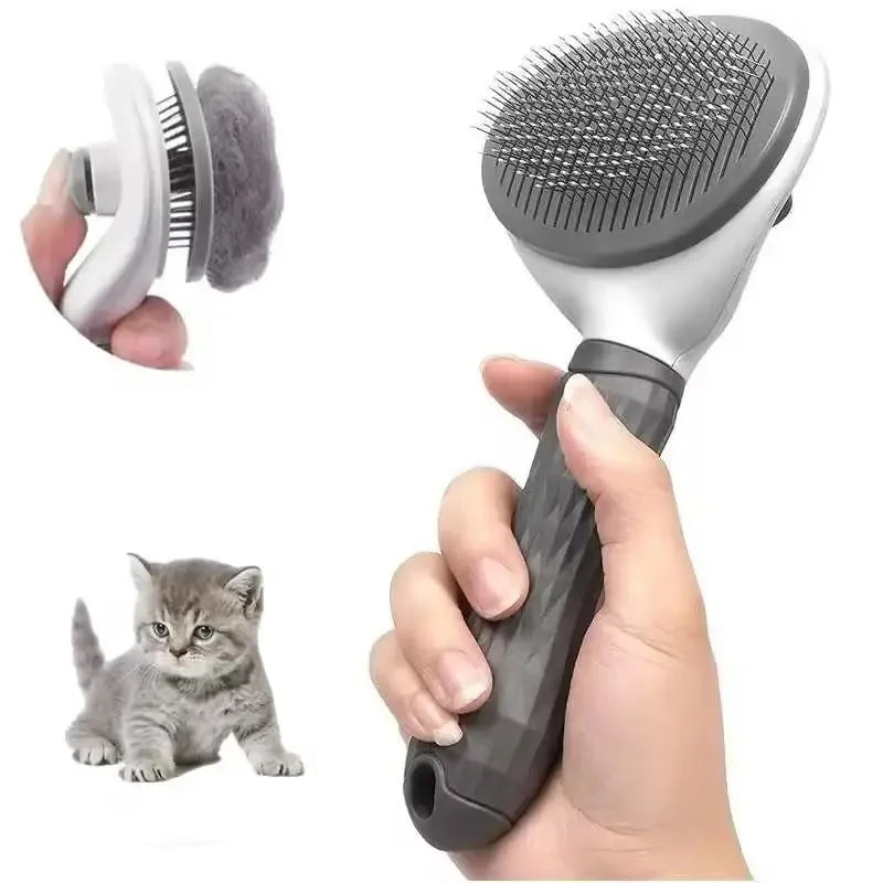 Self-Cleaning Pet Grooming Brush for Dogs and Cats