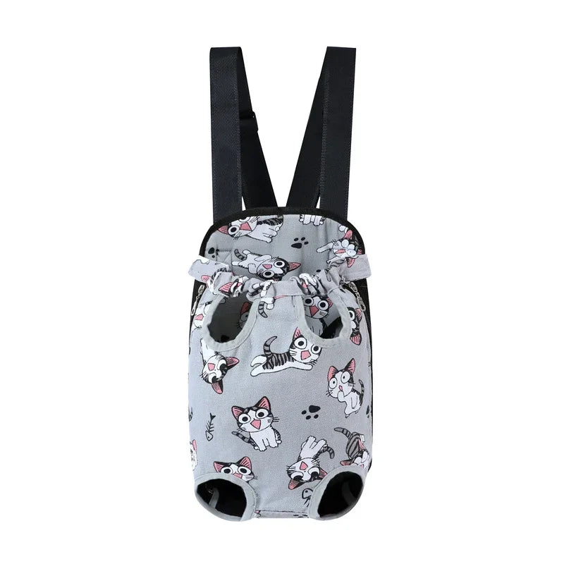 Upgraded Adjustable Cat & Dog Carrier Backpack – Portable Pet Travel Bag for Outdoor Hiking, Camping & Chest Carry
