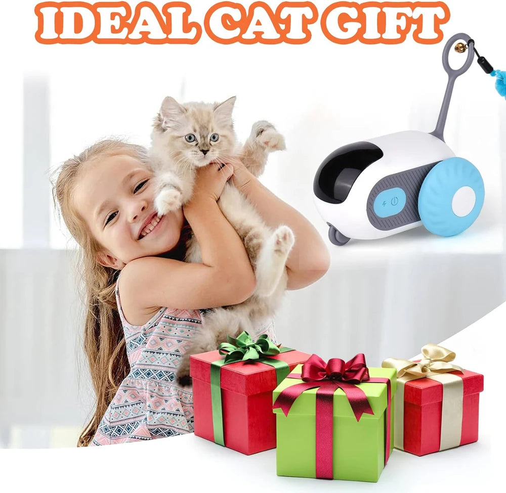 Interactive Smart Cat Toy Car with Remote Control