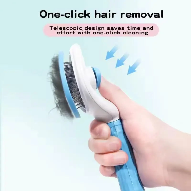 Self-Cleaning Pet Grooming Brush for Dogs and Cats