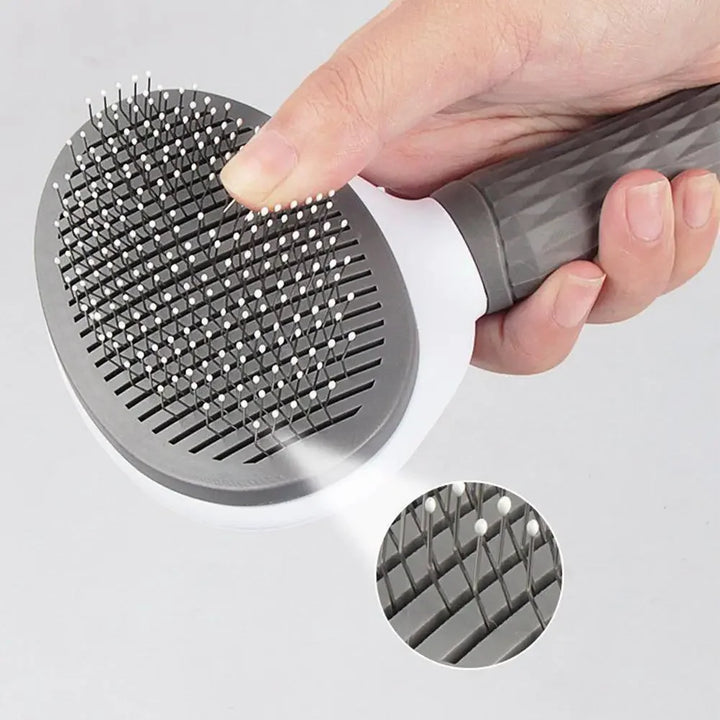 Self-Cleaning Pet Grooming Brush for Dogs and Cats