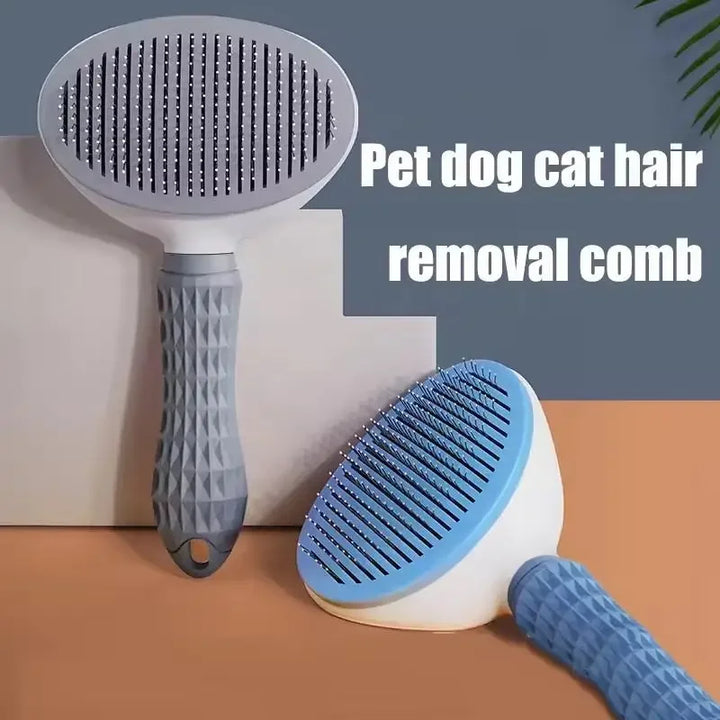Self-Cleaning Pet Grooming Brush for Dogs and Cats