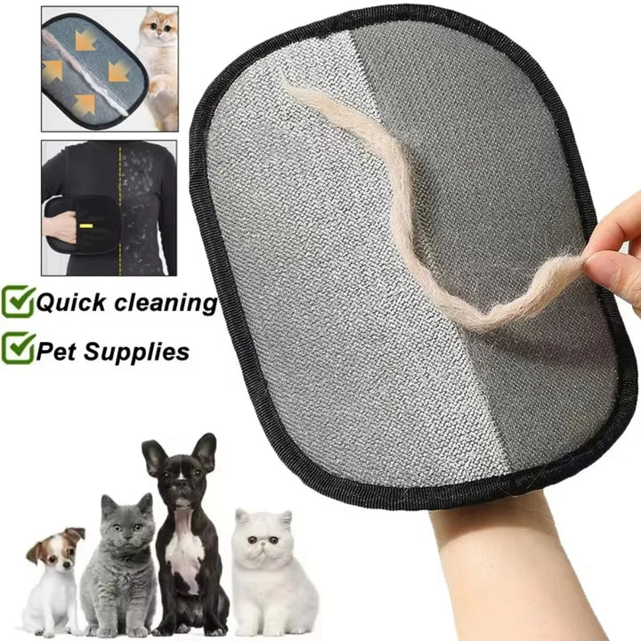 Portable Pet Hair Remover Gloves for Clothes and Furniture