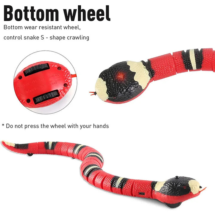 Smart Sensing USB Rechargeable Snake Toy for Cats