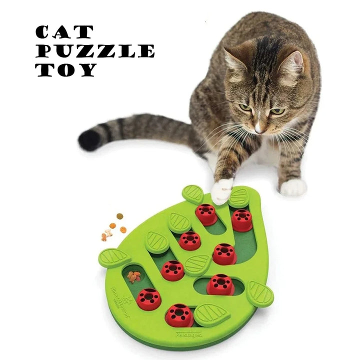 Interactive Cat Puzzle Slow Feeder Toy and Treat Board