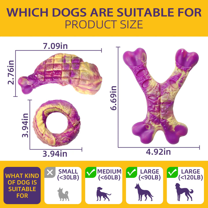 Beef Flavor Dog Chew Toy Lobster and Rabbit Shapes
