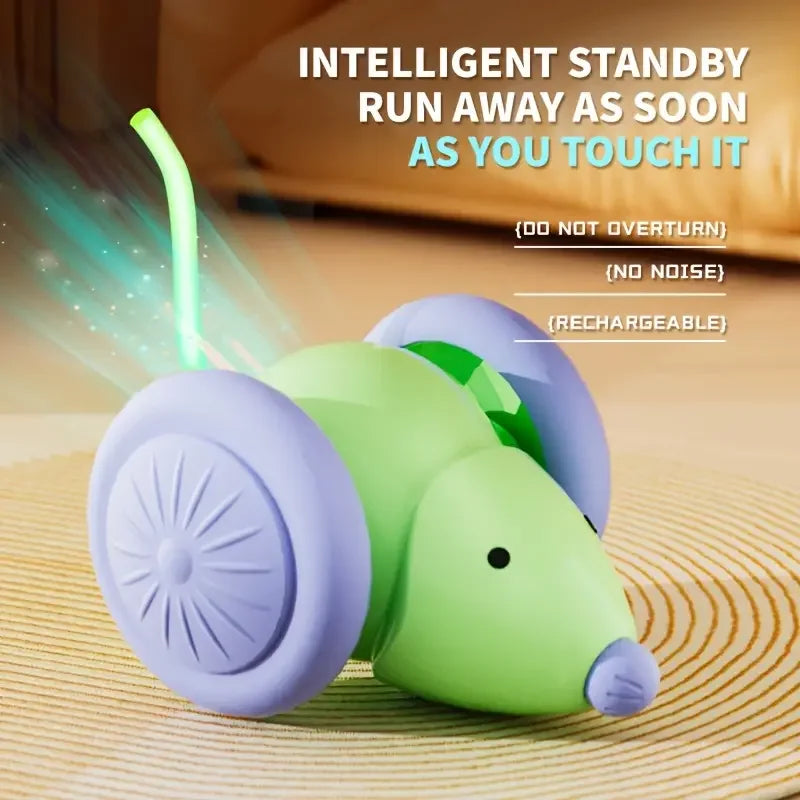 Pet Toys Interactive Cat Toy Electric Mouse Car - Automatic Teaser with Intelligent Obstacle Avoidance Pet Products
