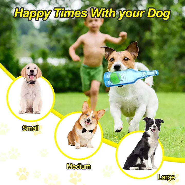 Squeaky Water Bottle Dog Toy for Interactive Chewing
