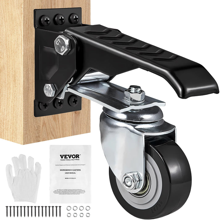 SucceBuy 2.5-Inch Workbench Caster Wheels, Set of 4