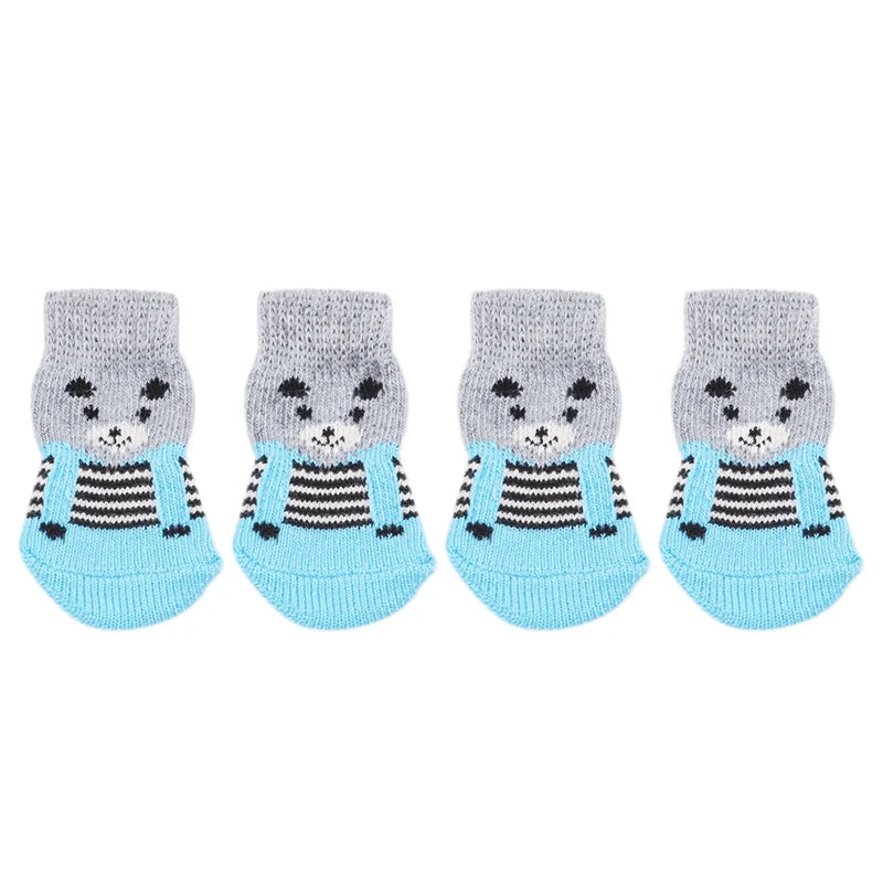 4Pcs Warm Puppy Dog Shoes