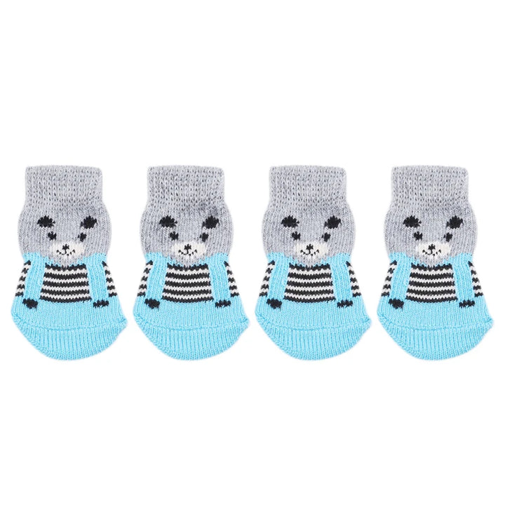 4Pcs Warm Puppy Dog Shoes