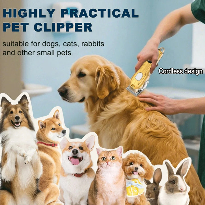 USB Rechargeable Pet Hair Clipper with LCD Display
