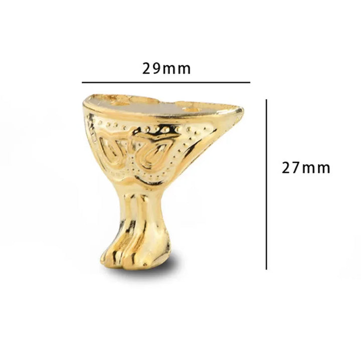 4Pcs Antique Metal Jewelry Box Feet in Bronze Gold Silver
