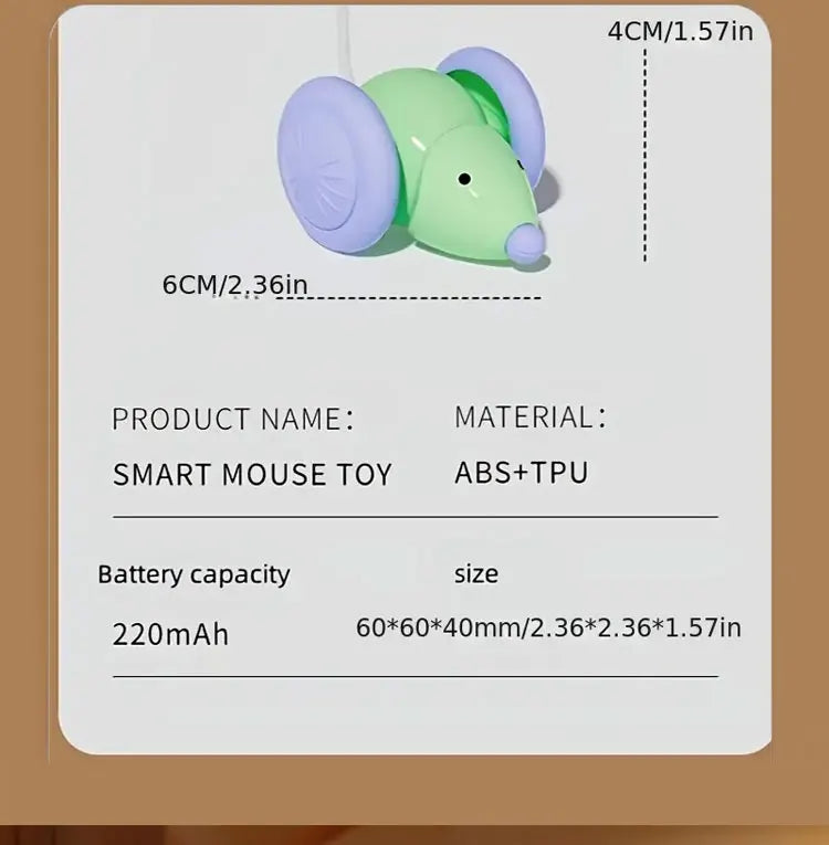 Pet Toys Interactive Cat Toy Electric Mouse Car - Automatic Teaser with Intelligent Obstacle Avoidance Pet Products