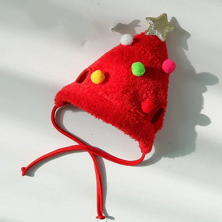 Pet Cat Dog Christmas Hat Cartoon Bandana Holiday Party Cute Costumes for Small Dogs Cats Puppy Kitten Party Outdoor Outfits