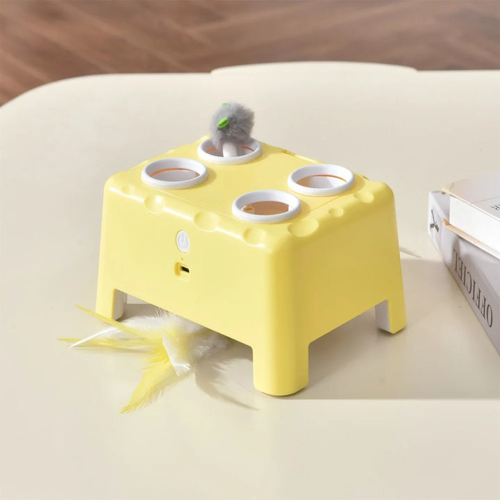 Rechargeable Whack a Mole Interactive Cat Toy for Pets