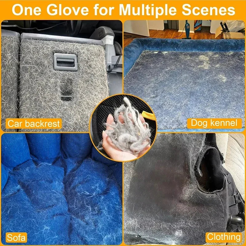 Double-Sided Pet Grooming Gloves and Hair Remover Mitt