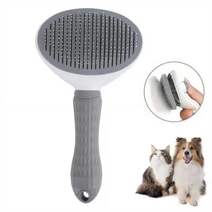 Self-Cleaning Pet Grooming Brush for Dogs and Cats