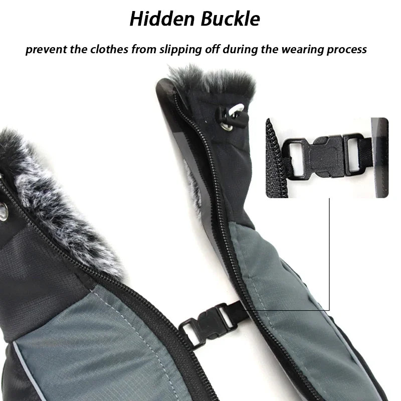 Waterproof - Winter Dog Coat With Harness