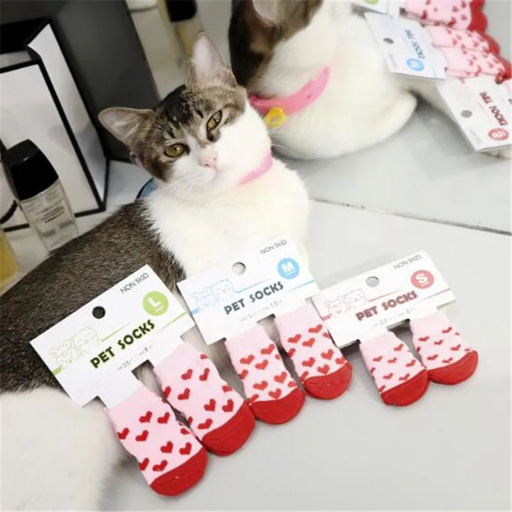 4Pcs Warm Puppy Dog Shoes