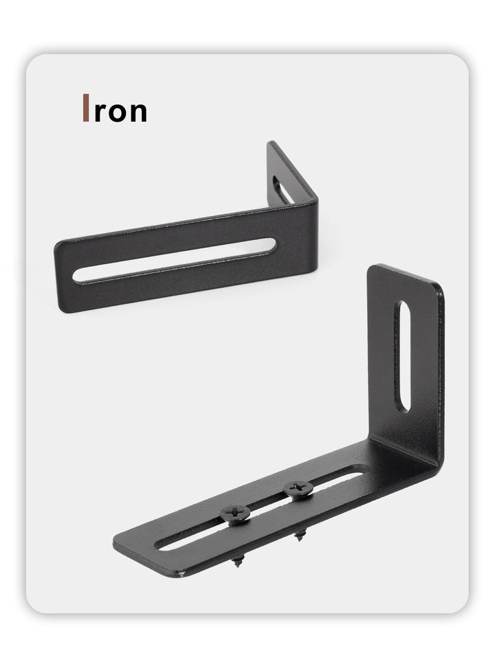 Black Metal 90 Degree Corner Brackets 102mm, 2 Pack