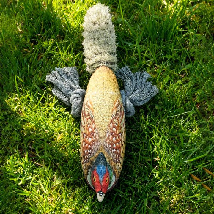Colorful Pheasant Plush Squeaky Toy for Cats and Dogs