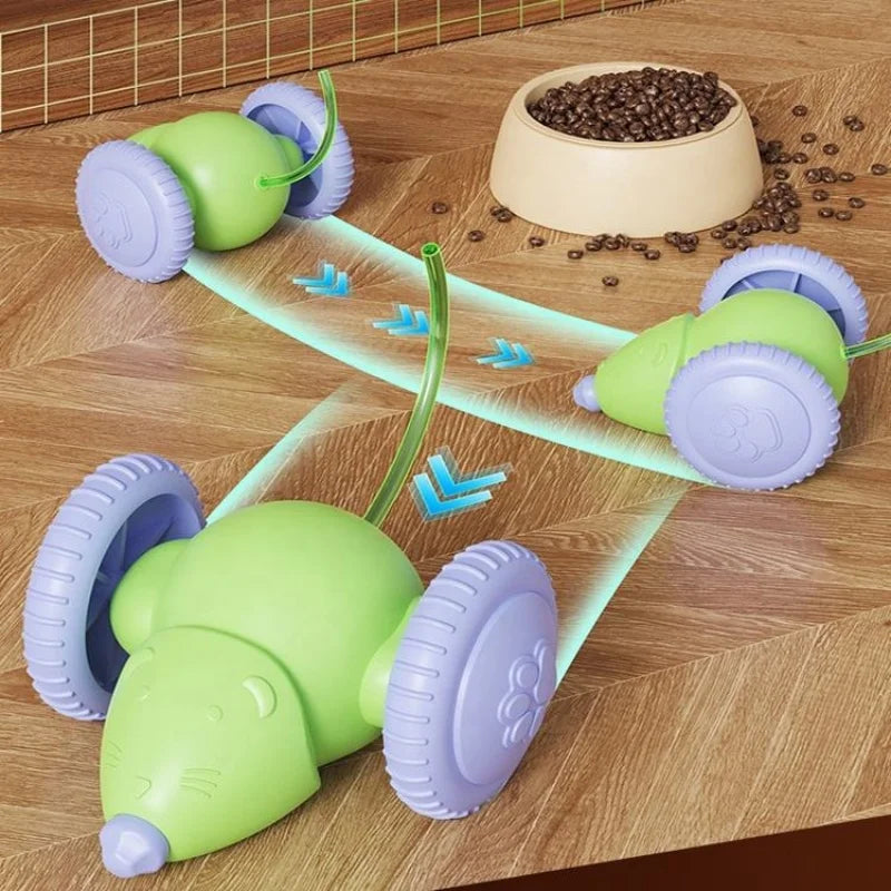 Rechargeable Electric Mouse Cat Toy with Obstacle Avoidance