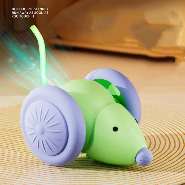 Rechargeable Electric Mouse Cat Toy with Obstacle Avoidance
