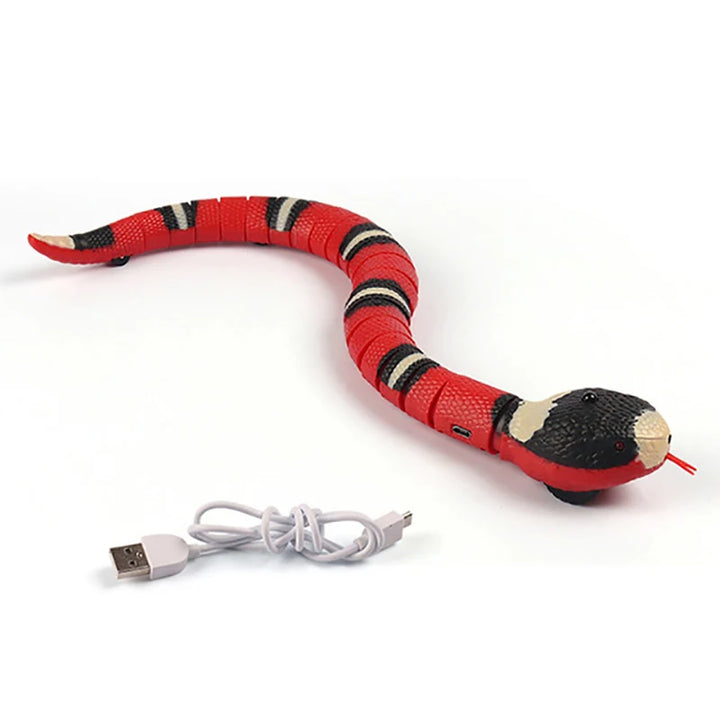 Smart Sensing USB Rechargeable Snake Toy for Cats