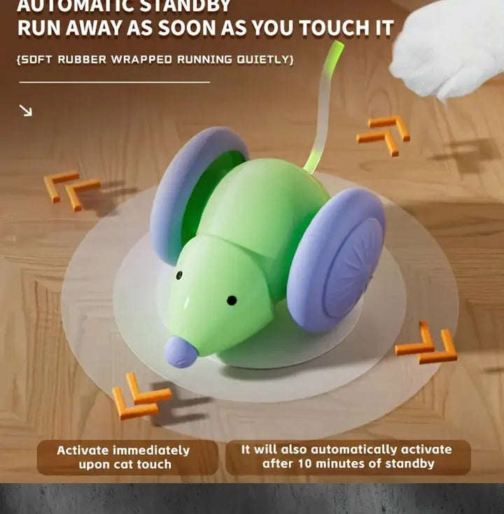 Pet Toys Interactive Cat Toy Electric Mouse Car - Automatic Teaser with Intelligent Obstacle Avoidance Pet Products