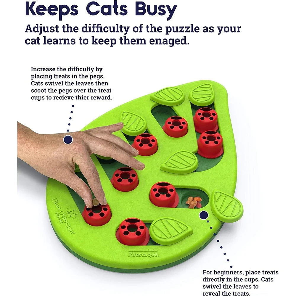Interactive Cat Puzzle Slow Feeder Toy and Treat Board
