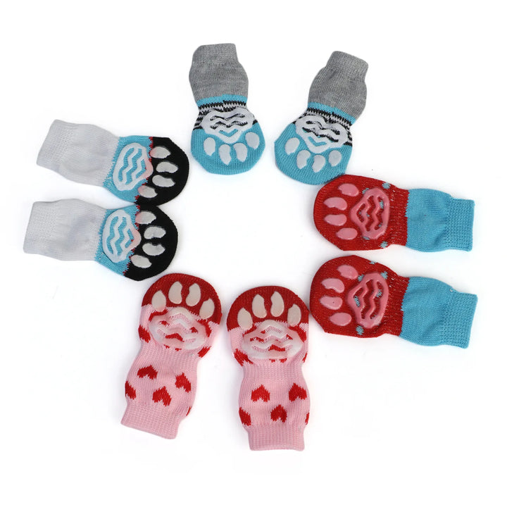 4Pcs Warm Puppy Dog Shoes