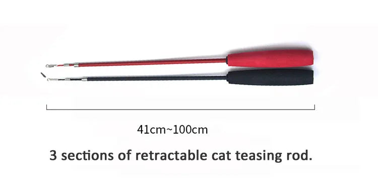 11-Piece Interactive Cat Feather Teaser Wand Toy Set