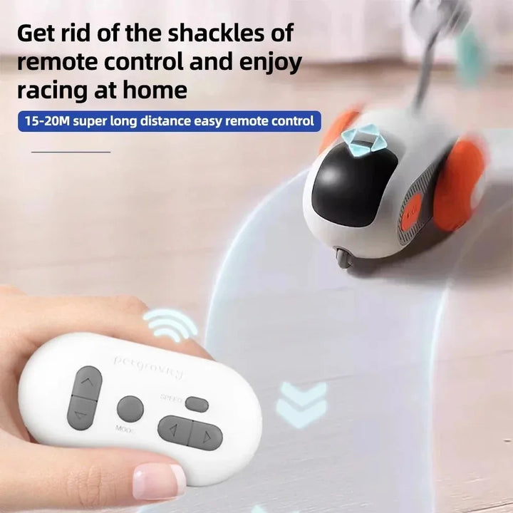 Smart Remote-Controlled Cat Toy – Automatic Interactive Moving Car for Active Play