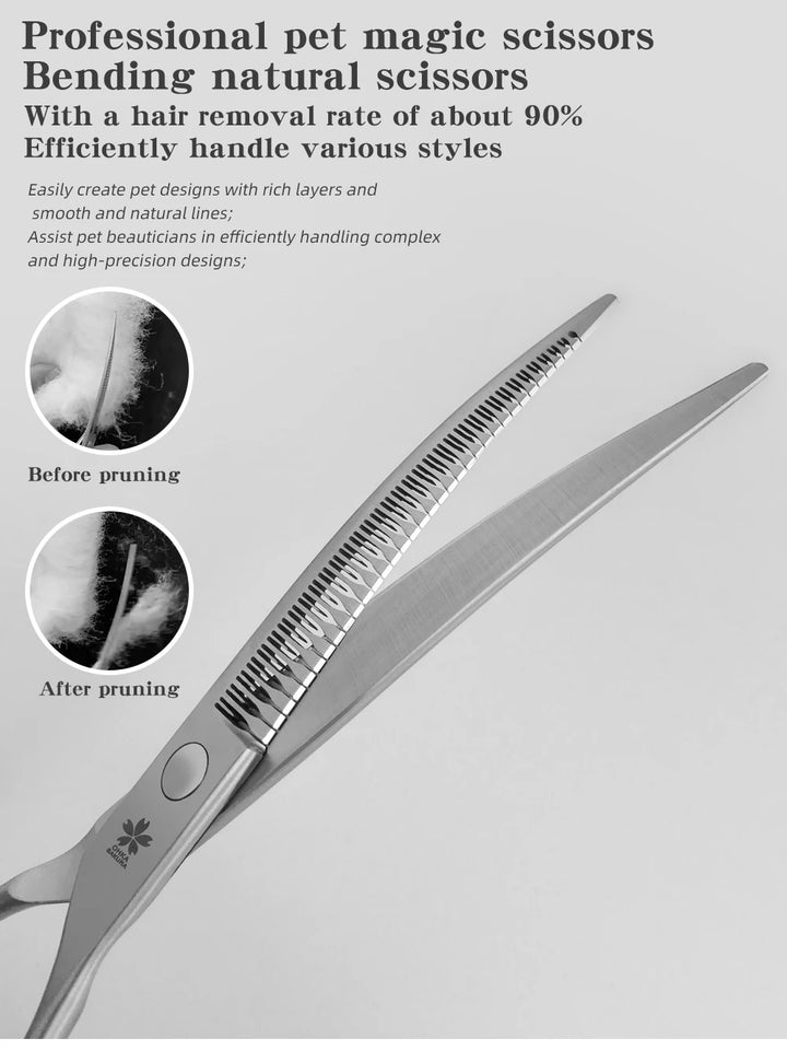 7.25 Inch VG10 Steel Professional Pet Grooming Scissors