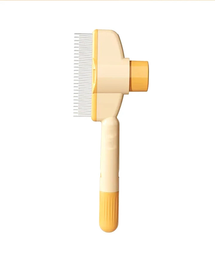 Yellow Self-Cleaning Slicker Brush for Dogs and Cats