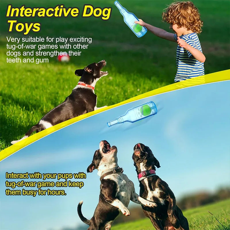 Squeaky Water Bottle Dog Toy for Interactive Chewing