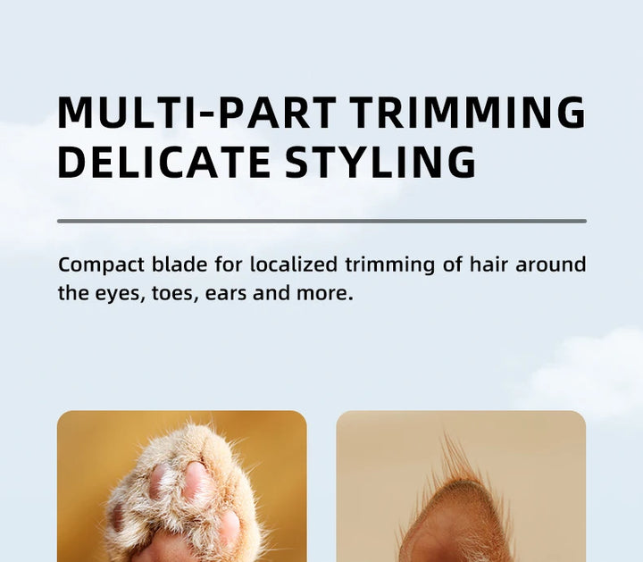 Rechargeable Dog Paw Trimmer with LED Light and Display