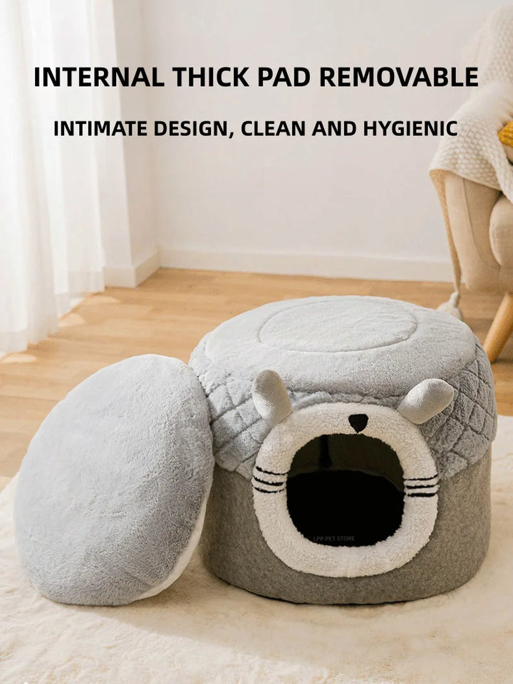 Cozy Pet Cave – Warm With Removable Cushion