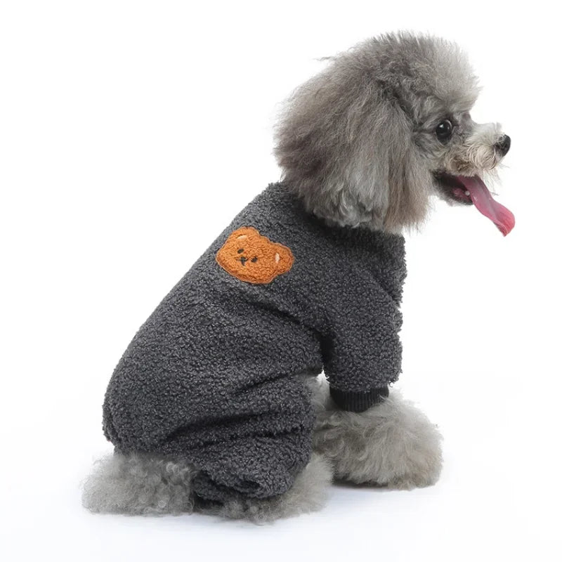 Pet Winter Clothes for Dogs Jumpsuit Pajamas