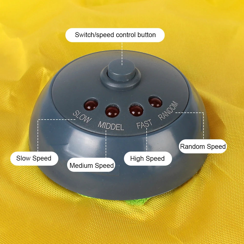 Automatic Cat Toy Plate with Moving Feather, 4 Speeds