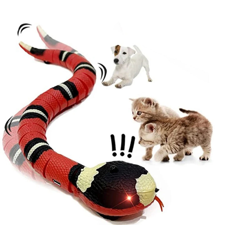 Smart Sensing USB Rechargeable Snake Toy for Cats
