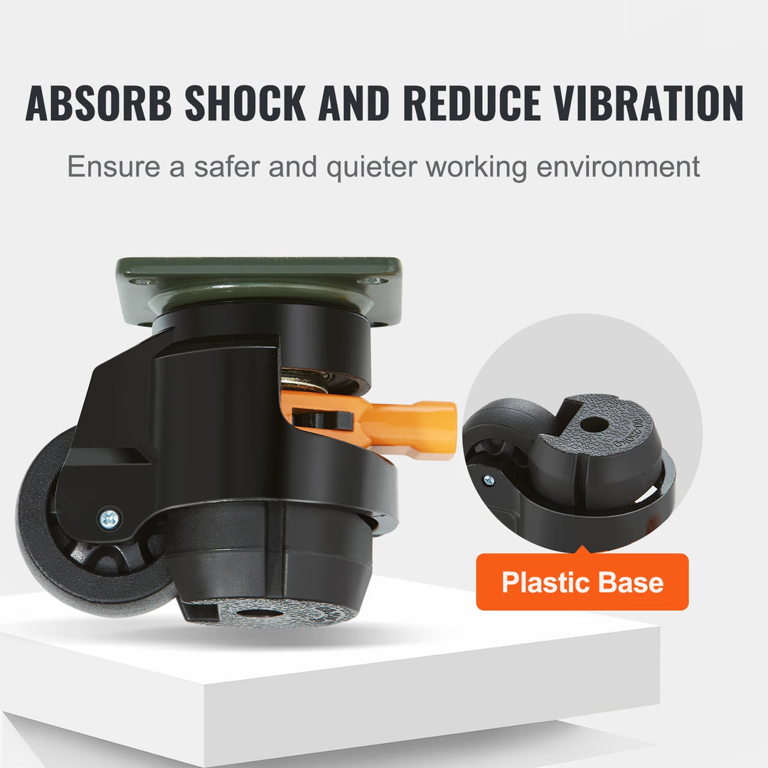 SucceBuy Heavy Duty Leveling Casters with Adjustable Feet